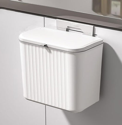 House of Quirk Plastic Smart Automatic Motion Sensor Rectangular Trash Can Oval 12 Litre For Bathroom, Bedroom, Kitchen, Office - White